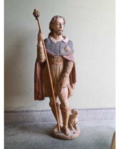 Holz Figur Heiliger Rochus um 1750