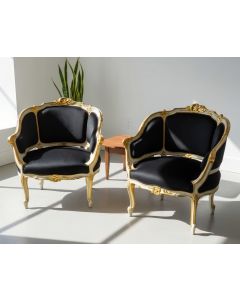 Ein Paar Fauteuil Louis XV Stil