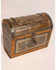 Museale Schatulle mit Mismutmalerei, dat. 1537