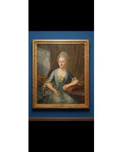 Prächtiges Portrait, Oel auf Leinwand um 1760
