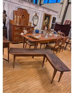 Biedermeier Eckbank um 1820 in Nussbaumholz