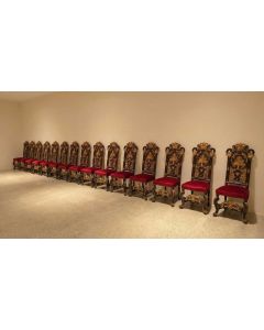 Folge von 12 Stühlen Barock, Florenz um 1800