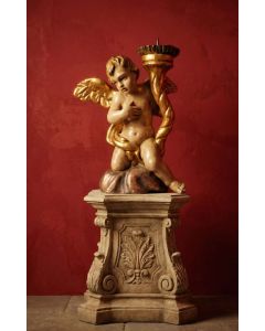 Barocker Leuchterengel um 1800