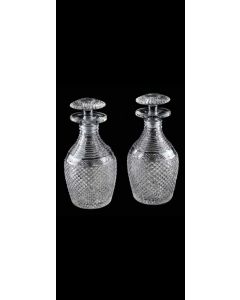 Ein Paar Glas Karafffen aus der Epoche um 1820
