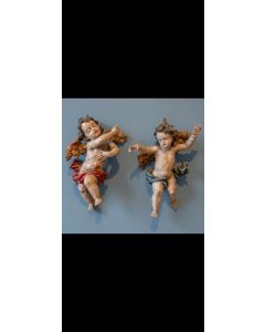Paar Barockputten um 1750 gefertigt, originale Fassung