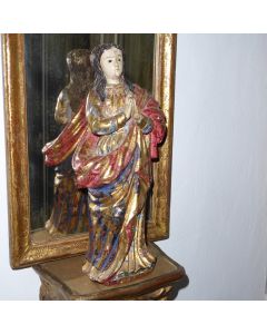Barock Heiligenfigur Heilige Barbara, Italien um1750
