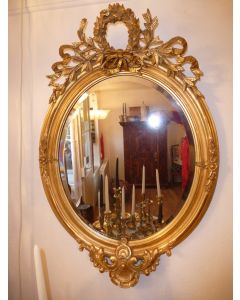 Ovaler Spiegel Napoleon III um 1860