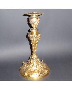  Silber vergoldet Kerzenleuchter Bamberg um 1740 mit Meistermarke