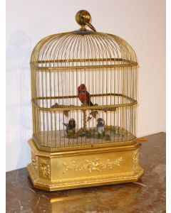 Singvogelautomat mit drei Singvögelder absoluten Spitzenklasse!!! Schweizer Hersteller um 1910-1920