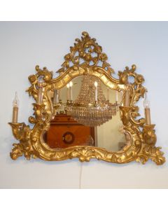 Exklusive Spiegelapplique, Bern um 1750, Holz vergoldet