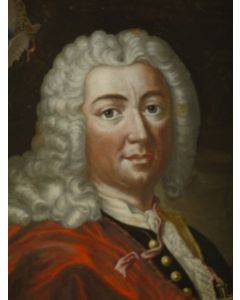 Hinterglas Portrait Johannes Carolus Hedlinger 19. Jhd.