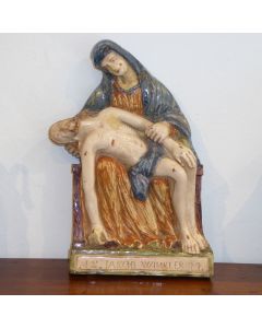 Pieta, Majolika datiert 1822, Jakob Winkler
