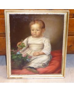 Kinderportrait um 1820, Oel auf Leinwand