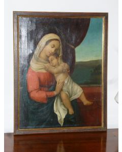 Maria mit Kind Öl auf Leinwand 1886