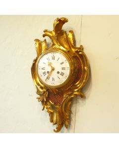 Cartel Uhr Bronze vergoldet um 1850