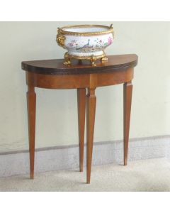 Sehr kleiner Demi - Lune Tisch, Biedermeier um 1830
