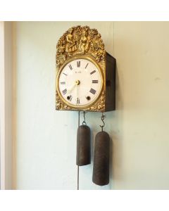 Sehr seltene kleine Comtoise Uhr, Frankreich um 1850