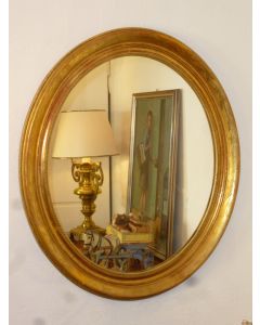 Ovaler Spiegel Louis Philippe um 1840
