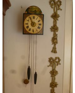Schwarzwälder Uhr um 1850, mit Wecker