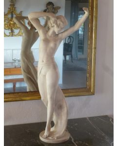 Jugendstil Alabaster Statue von Guiseppe Bessi 1857 - 1922