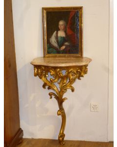 Exklusive Rokoko Konsole, Holz vergoldet um 1800