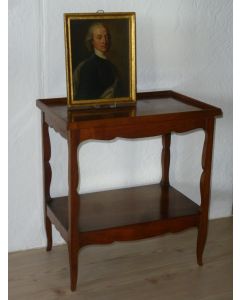 Kleiner seltener Beistelltisch, Biedermeier um 1850, Nussbaumholz